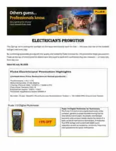 ELECTRICIAN PROMO FLUKE